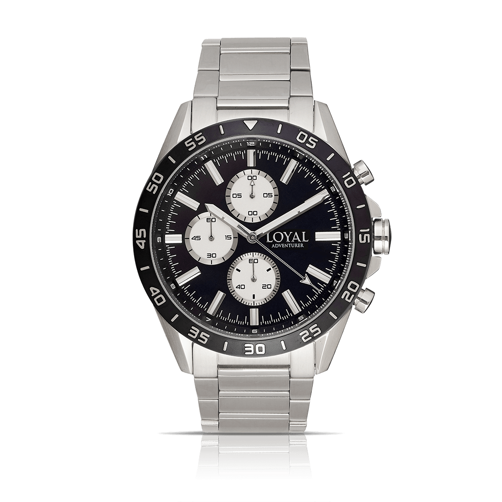 Loyal Men's Adventurer Stainless Steel Quartz Chronograph Sport Watch Blue Dial - Wallace Bishop