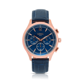 Loyal Men's Enigma Rose PVD Quartz Chronograph Dress Watch Blue Dial - Wallace Bishop