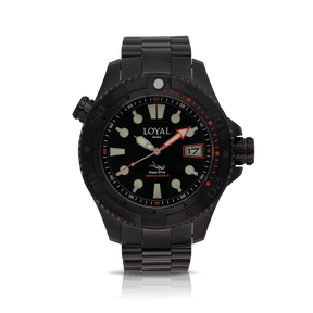 Loyal Men's Scuba Black Quartz 2000m Diver Watch Black Dial - Wallace Bishop
