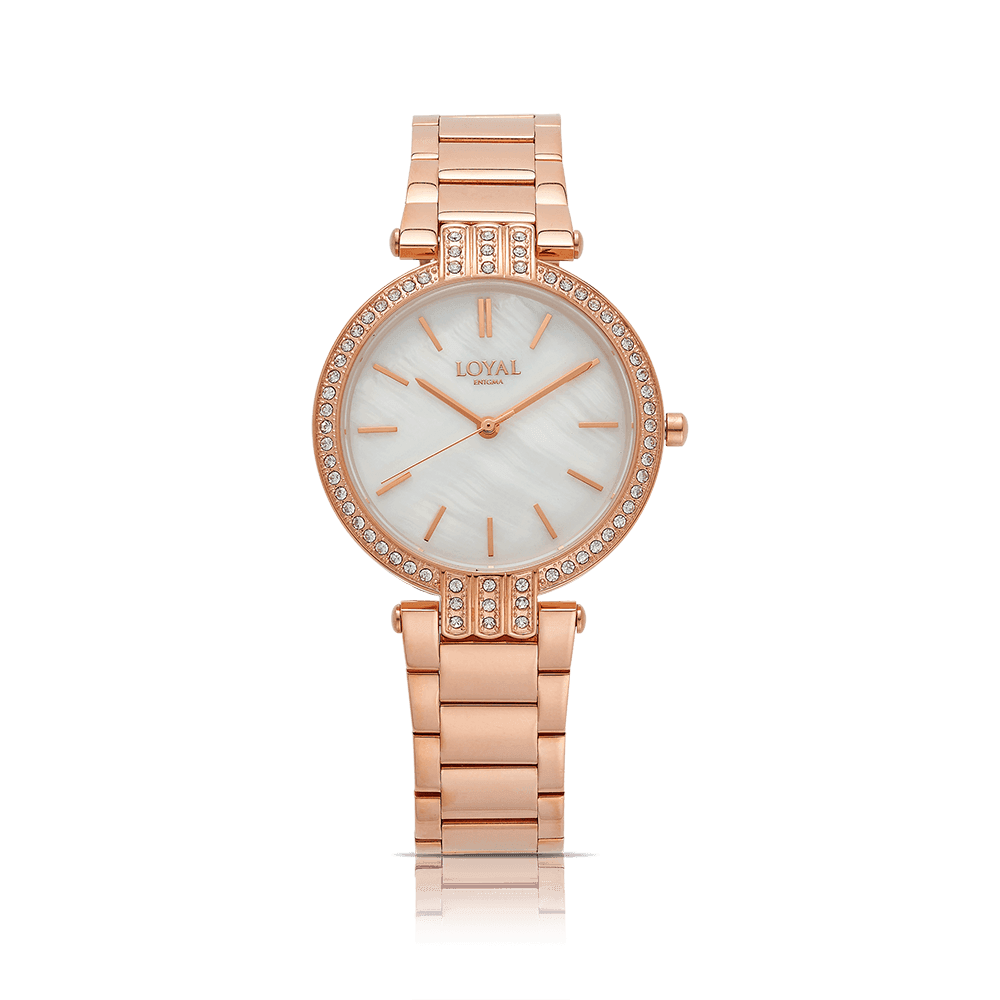 Loyal Women's Enigma Rose Plated Quartz Dress Watch Mother-Of-Pearl Dial - Wallace Bishop