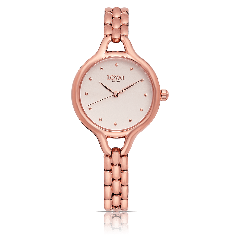 Loyal Women's Enigma Rose Plated Quartz Dress Watch Silver Dial - Wallace Bishop