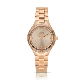 Loyal Women's Enigma Rose PVD Champagne Dial Quartz Dress Watch - Wallace Bishop
