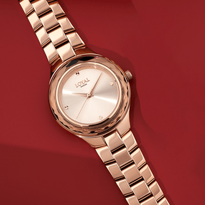 Loyal Women's Enigma Rose PVD Champagne Dial Quartz Dress Watch - Wallace Bishop