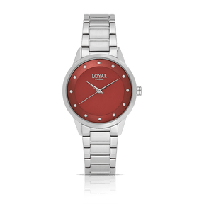 Loyal Women's Enigma Stainless Steel Quartz Sport Watch Red Dial - Wallace Bishop