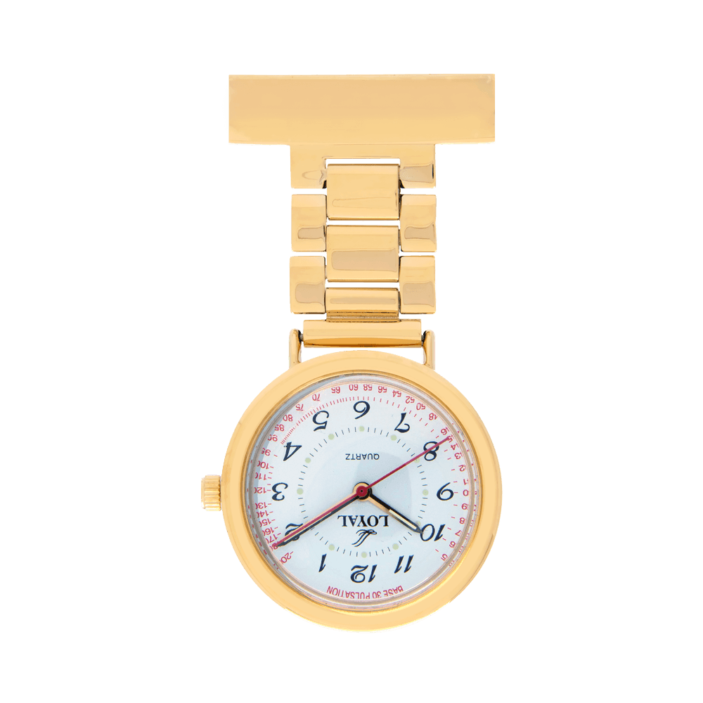 Loyal Women's Gold Plated Quartz Nurse's Watch - Wallace Bishop