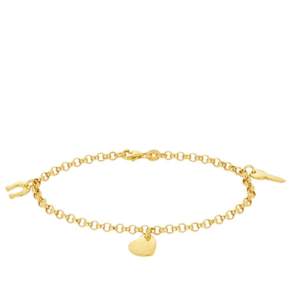 Luck Charm Bracelet in 9ct Yellow Gold - Wallace Bishop