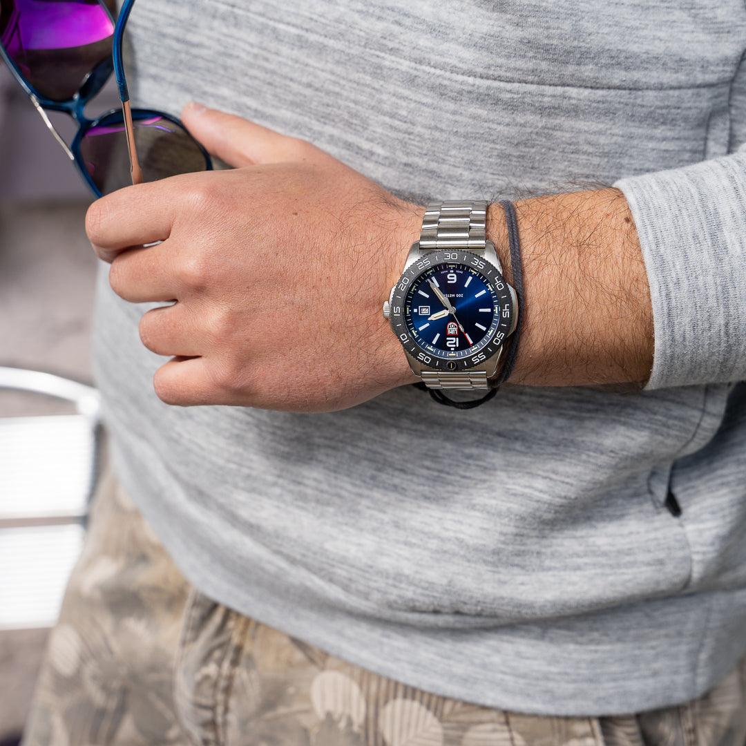 Luminox Men's Stainless Steel Quartz Sport Watch Blue Dial