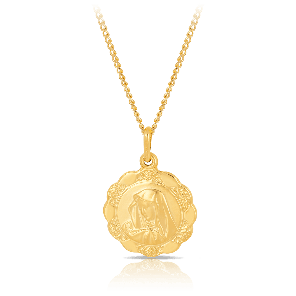 Madonna Pendant in 9ct Yellow Gold - Wallace Bishop