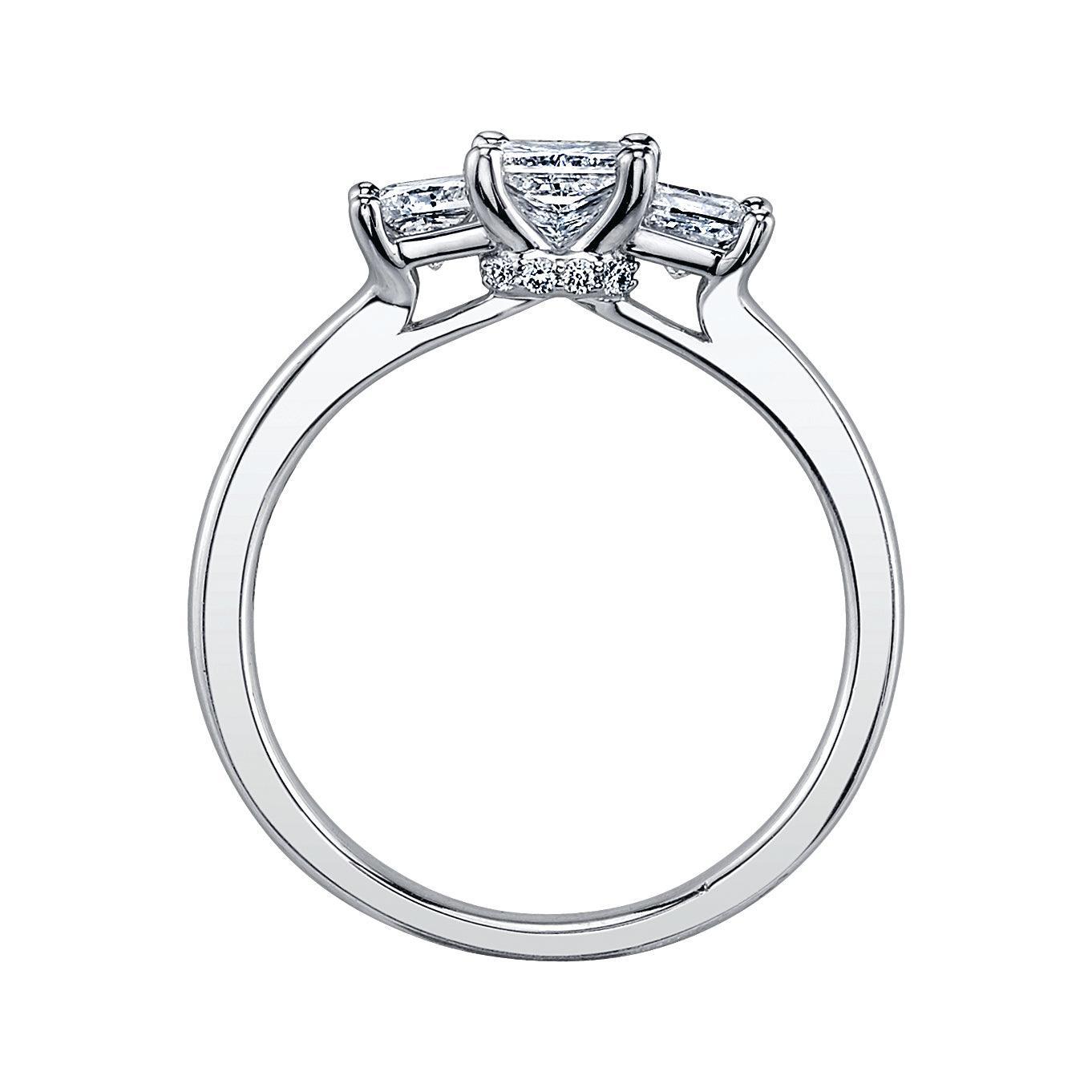 Maple Leaf Diamonds™ Circle of Love Princess Cut Diamond Trilogy Engagement Ring in 18ct White Gold - Wallace Bishop