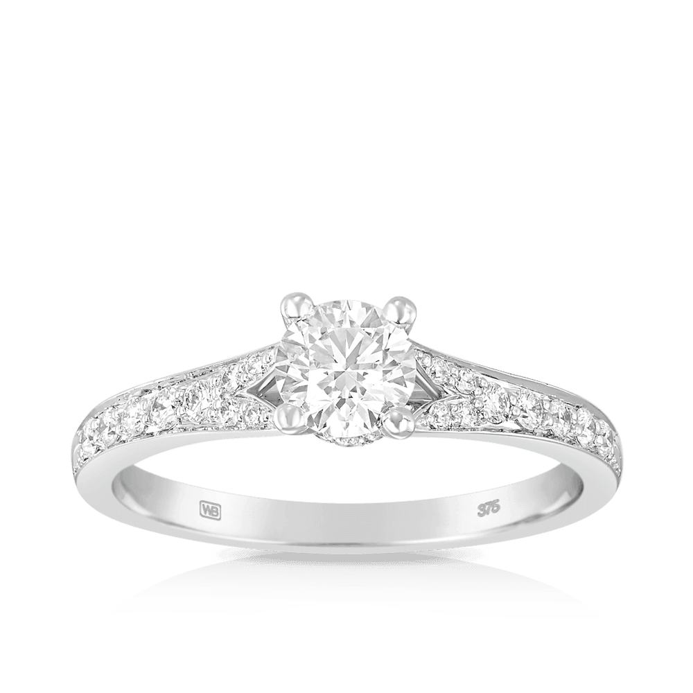 Maple Leaf Diamonds™ Circle of Love Round Brilliant Cut Diamond Engagement Ring in 18ct White Gold - Wallace Bishop