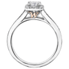 Maple Leaf Diamonds™ Love Letters Cushion Cut Diamond Halo Engagement Ring in 18ct White Gold - Wallace Bishop
