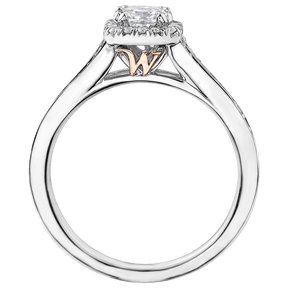 Maple Leaf Diamonds™ Love Letters Cushion Cut Diamond Halo Engagement Ring in 18ct White Gold - Wallace Bishop