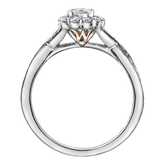 Maple Leaf Diamonds™ Love Letters Round Brilliant Cut Diamond Halo Engagement Ring in 18ct White Gold - Wallace Bishop