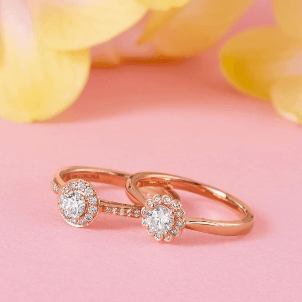Maple Leaf Diamonds™ Pink Passion Round Brilliant Cut Diamond Halo Engagement Ring in 18ct Rose Gold - Wallace Bishop