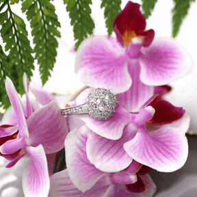 Maple Leaf Diamonds™ Tides of Love Round Brilliant Cut Diamond Halo Engagement Ring in 18ct White Gold - Wallace Bishop