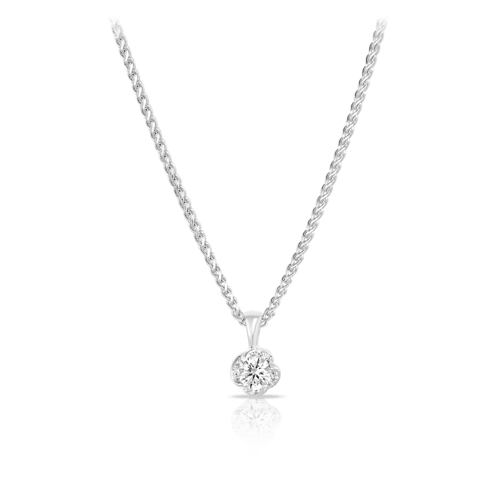 Maple Leaf Diamonds™ Winds Embrace Diamond Pendant in 18ct White Gold - Wallace Bishop