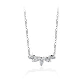 Marquise Round Diamond Necklace in 9ct White Gold - Wallace Bishop