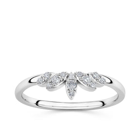 Marquise Round Diamond Ring in 9ct White Gold - Wallace Bishop