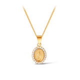 Mary Miraculous Cubic Zirconia Pendant in 9ct Yellow Gold - Wallace Bishop