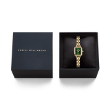Daniel Wellington Quadro Mini Arch 3-link Emerald Sunray Gold