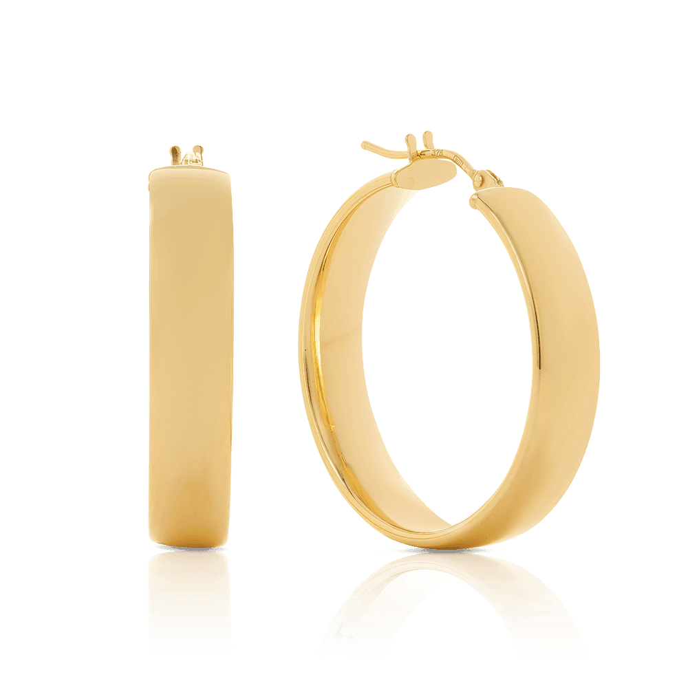 Medium Huggie Earrings in 9ct Yellow Gold - Wallace Bishop