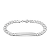 Men's 20cm ID Curb Bracelet in Sterling Silver - Wallace Bishop