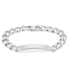 Men's 22cm ID Curb Bracelet in Sterling Silver - Wallace Bishop