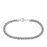 Men's 22cm Polished Bracelet in Sterling Silver - Wallace Bishop