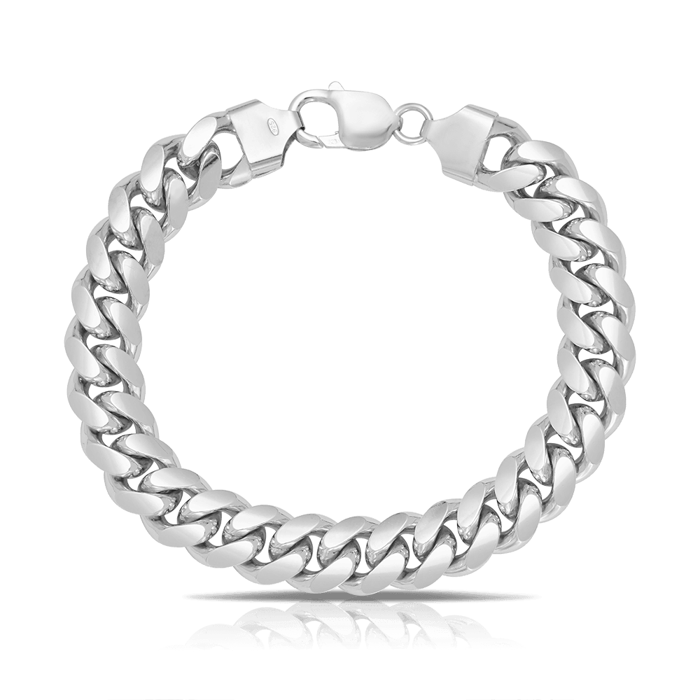 Men's 23cm Curb Bracelet in Sterling Silver - Wallace Bishop