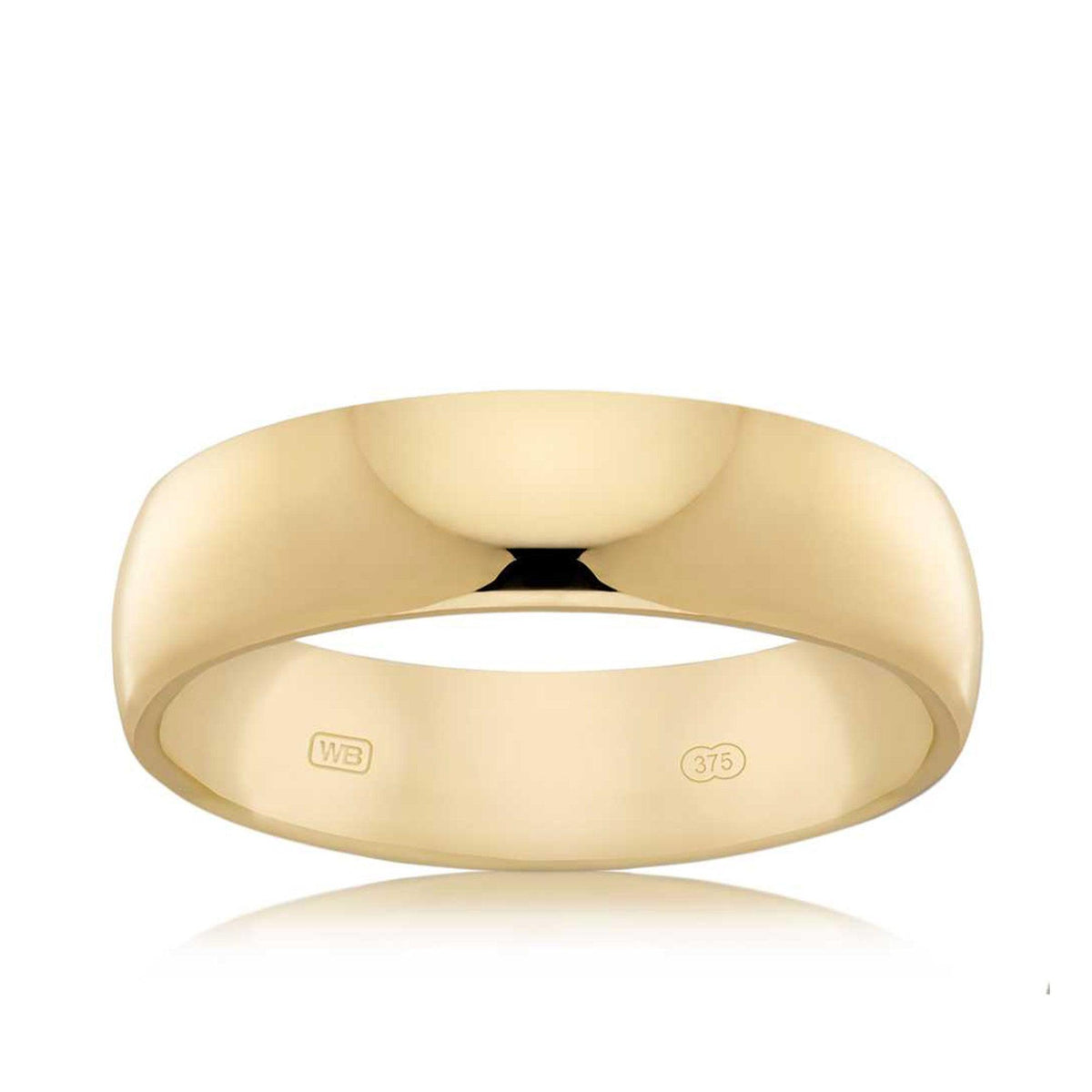 Men's Comfort Fit Wedding Band in 9ct Yellow Gold - Wallace Bishop