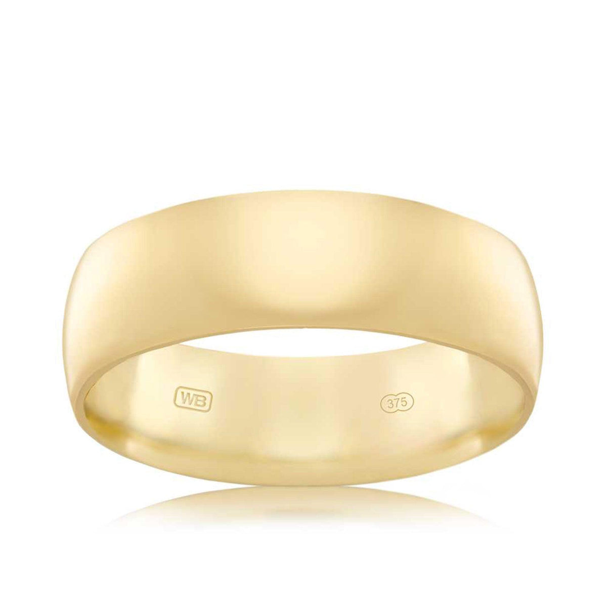 Men's Comfort Fit Wedding Band in 9ct Yellow Gold - Wallace Bishop