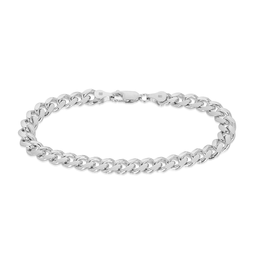Men's Curb Link Bracelet in Sterling Silver - Wallace Bishop