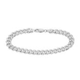 Men's Curb Link Bracelet in Sterling Silver - Wallace Bishop