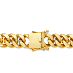 Men's Curb Polished Chain in 9ct Yellow Gold - Wallace Bishop