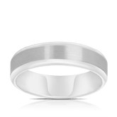 Men's Flat Wedding Band in 9ct White Gold - Wallace Bishop