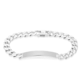 Men's ID Curb Bracelet in Sterling Silver - Wallace Bishop