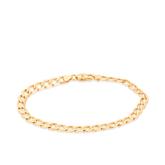 Men's Long Curb Bracelet in 9ct Yellow Gold - Wallace Bishop