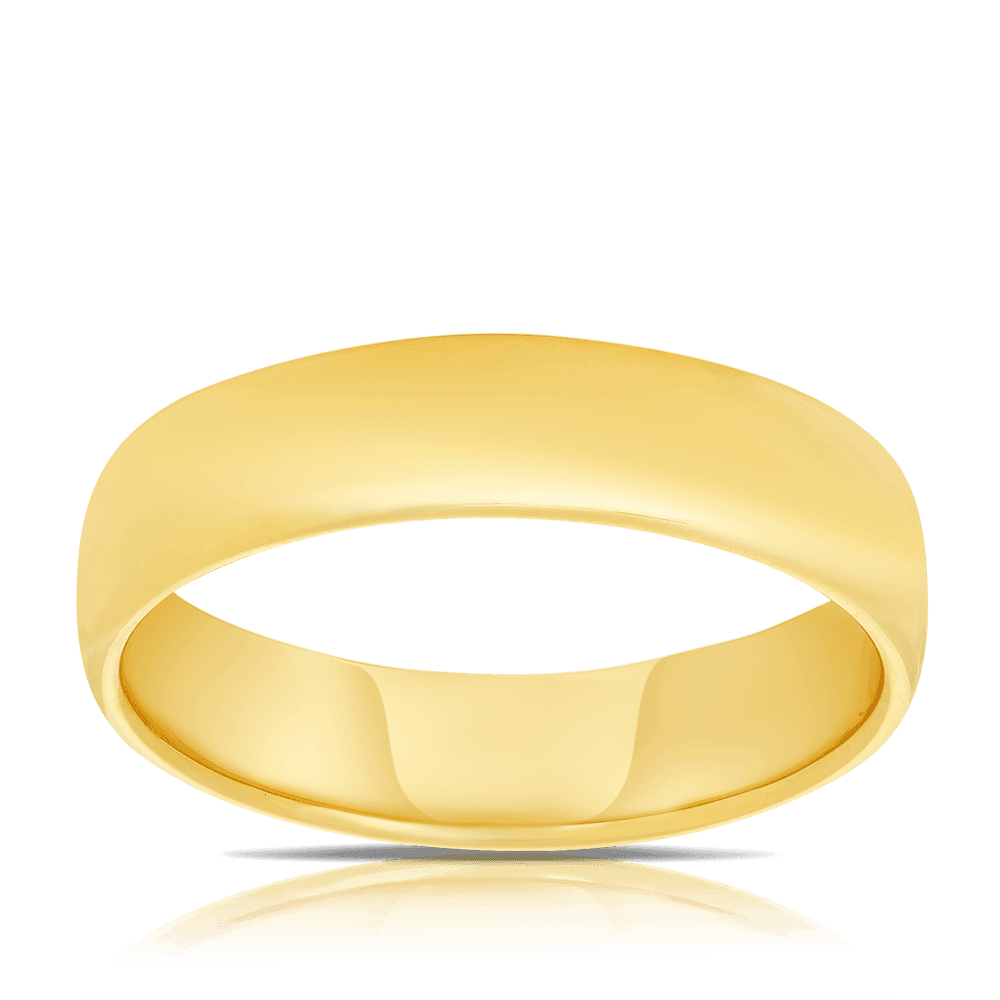 Men's Plain Wedding Band in 9ct Yellow Gold - Wallace Bishop