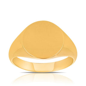 Men's Round Signet Ring in 9ct Yellow Gold - Wallace Bishop