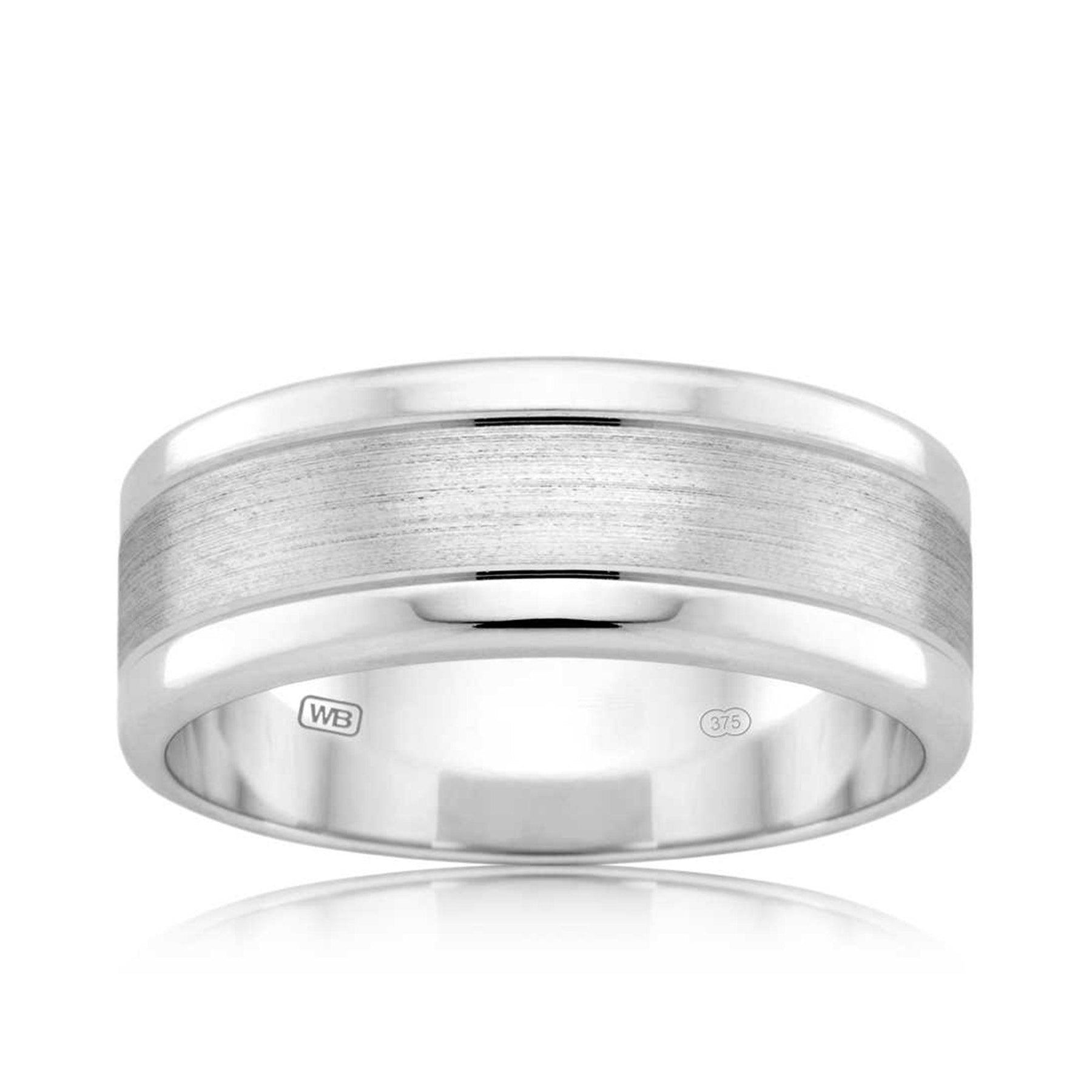 Men's Wedding Band in 9ct White Gold - Wallace Bishop