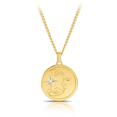 Moon and Stars Diamond Pendant in 9ct Yellow Gold - Wallace Bishop