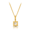 Moonstone Round Pendant in 9ct Yellow Gold - Wallace Bishop