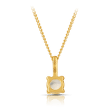Moonstone Round Pendant in 9ct Yellow Gold - Wallace Bishop