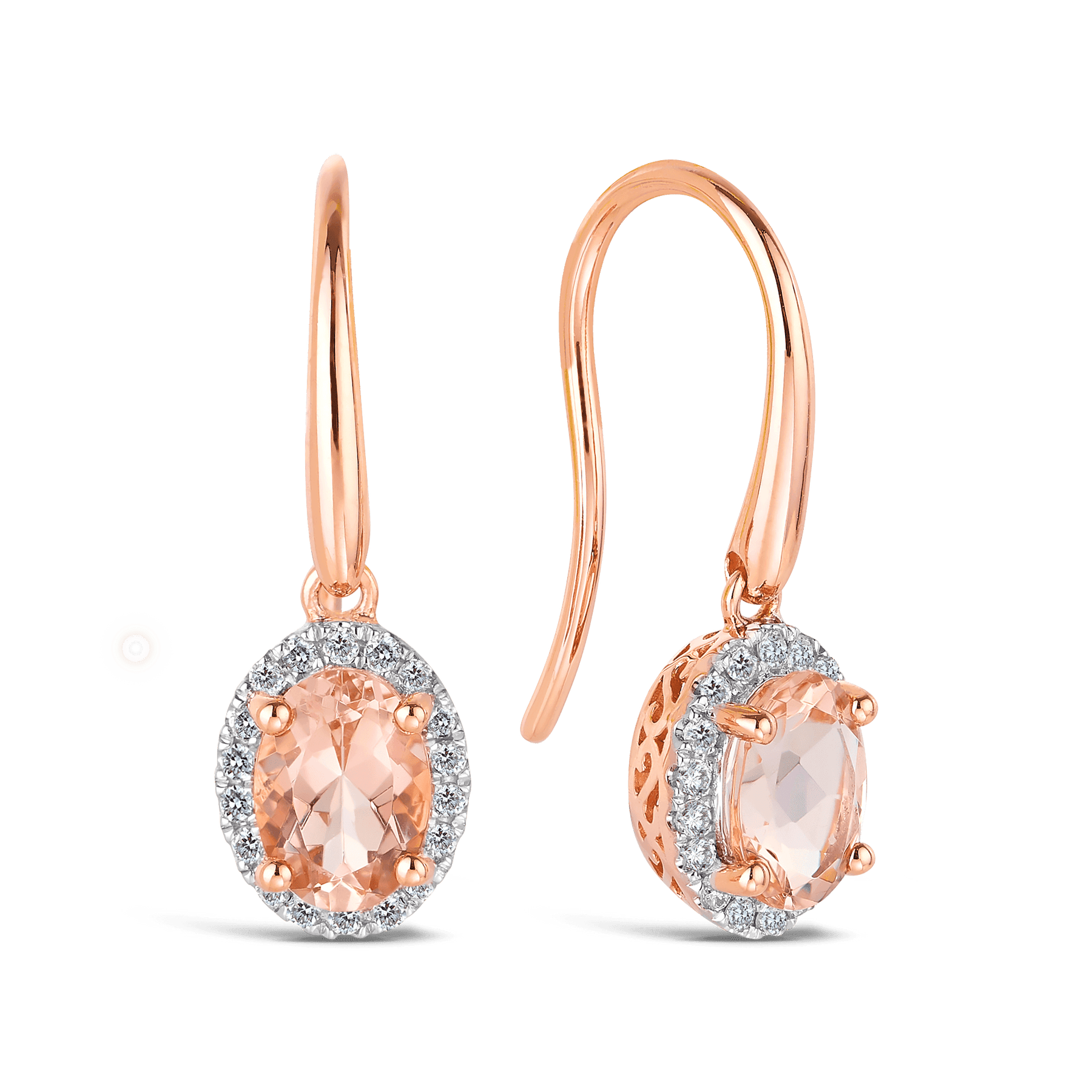 Rose gold leverback earrings deals