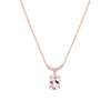 Morganite & Diamond Necklace in 9ct Rose Gold - Wallace Bishop