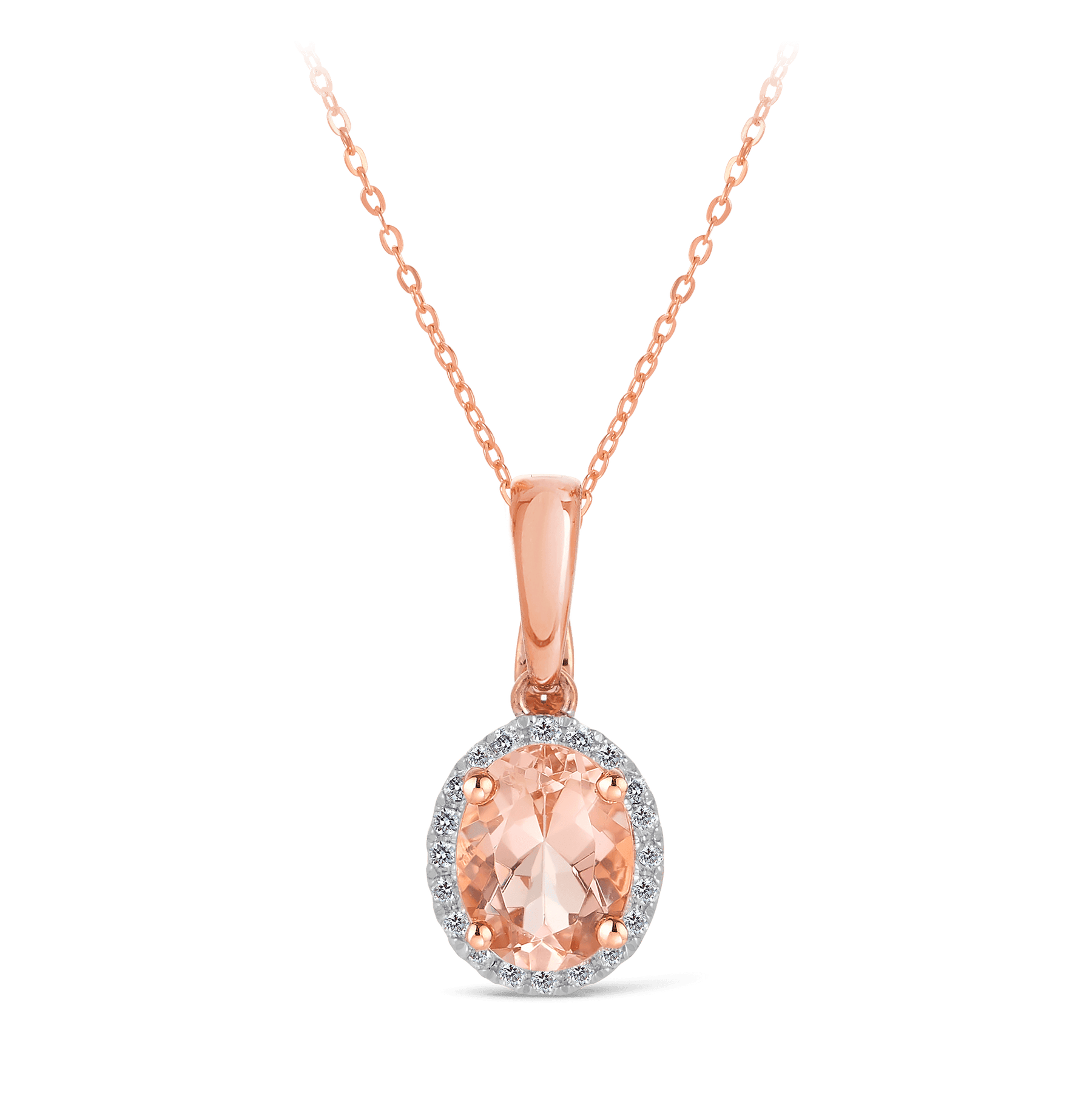 Rose gold 2025 morganite necklace