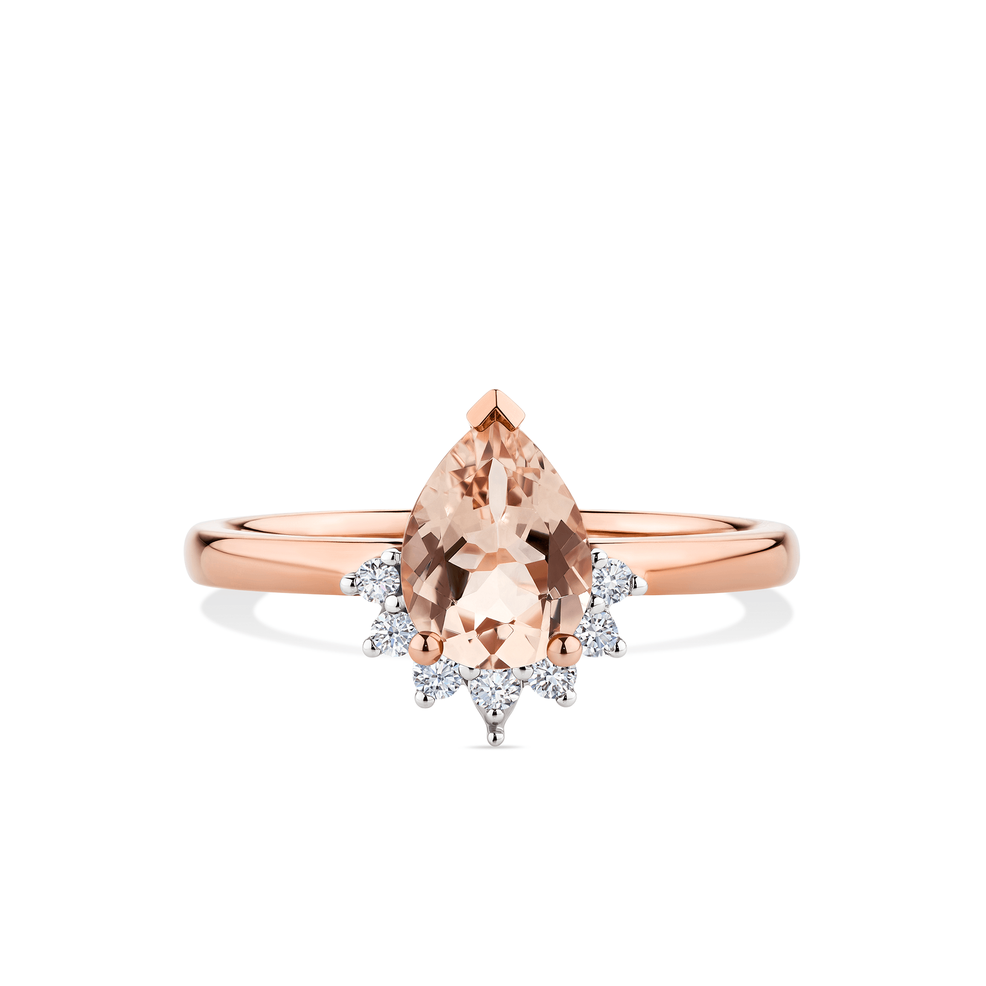Morganite & Diamond Ring in 9ct Rose Gold - Wallace Bishop