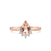 Morganite & Diamond Ring in 9ct Rose Gold - Wallace Bishop