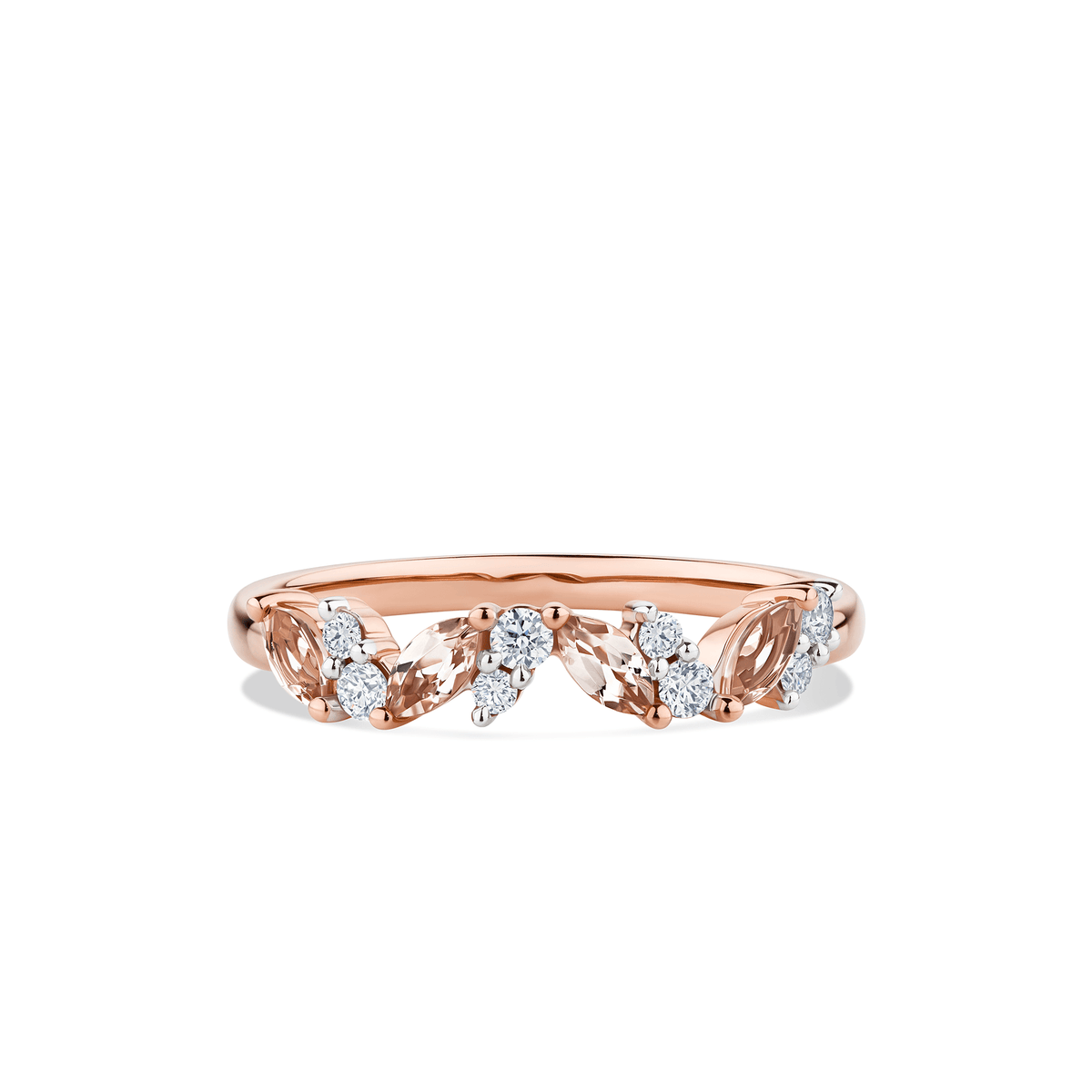 Morganite & Diamond Ring in 9ct Rose Gold - Wallace Bishop