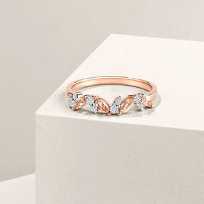 Morganite & Diamond Ring in 9ct Rose Gold - Wallace Bishop